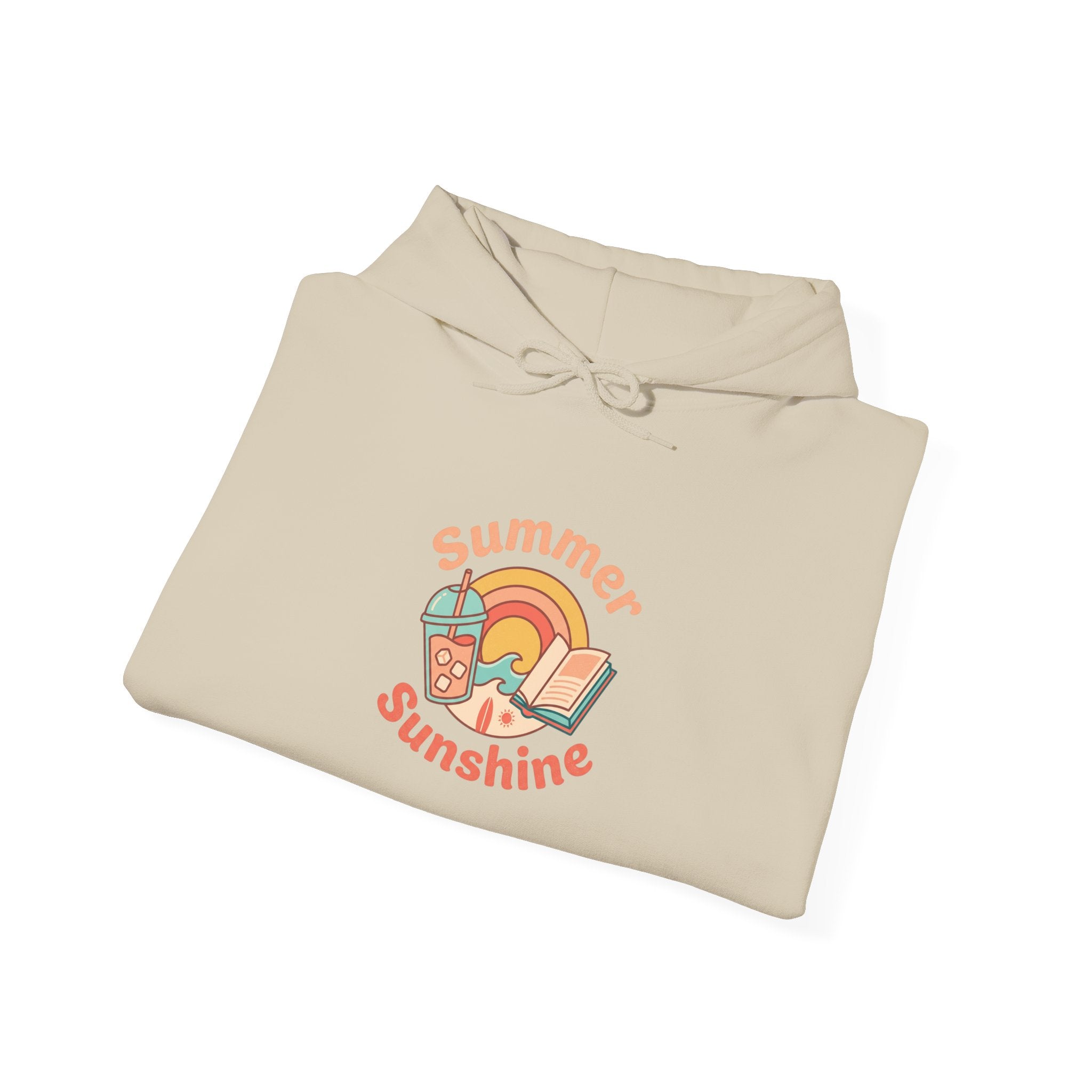 Summer Sunshine Retro Sunburst Hoodie | summer aesthetic, pastel coastal vibes