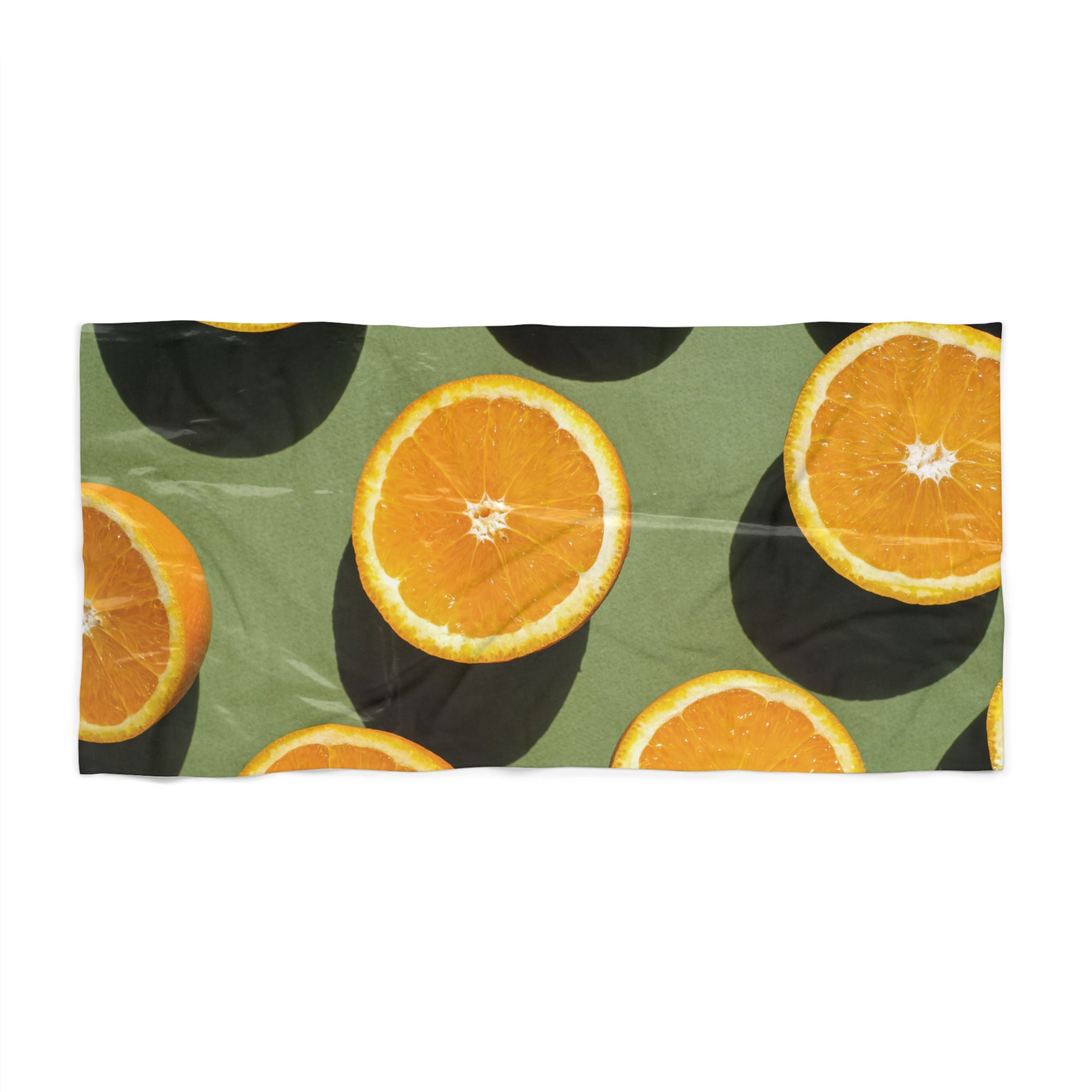 Orange Slices Beach Towel — Tropical Citrus Print Towel