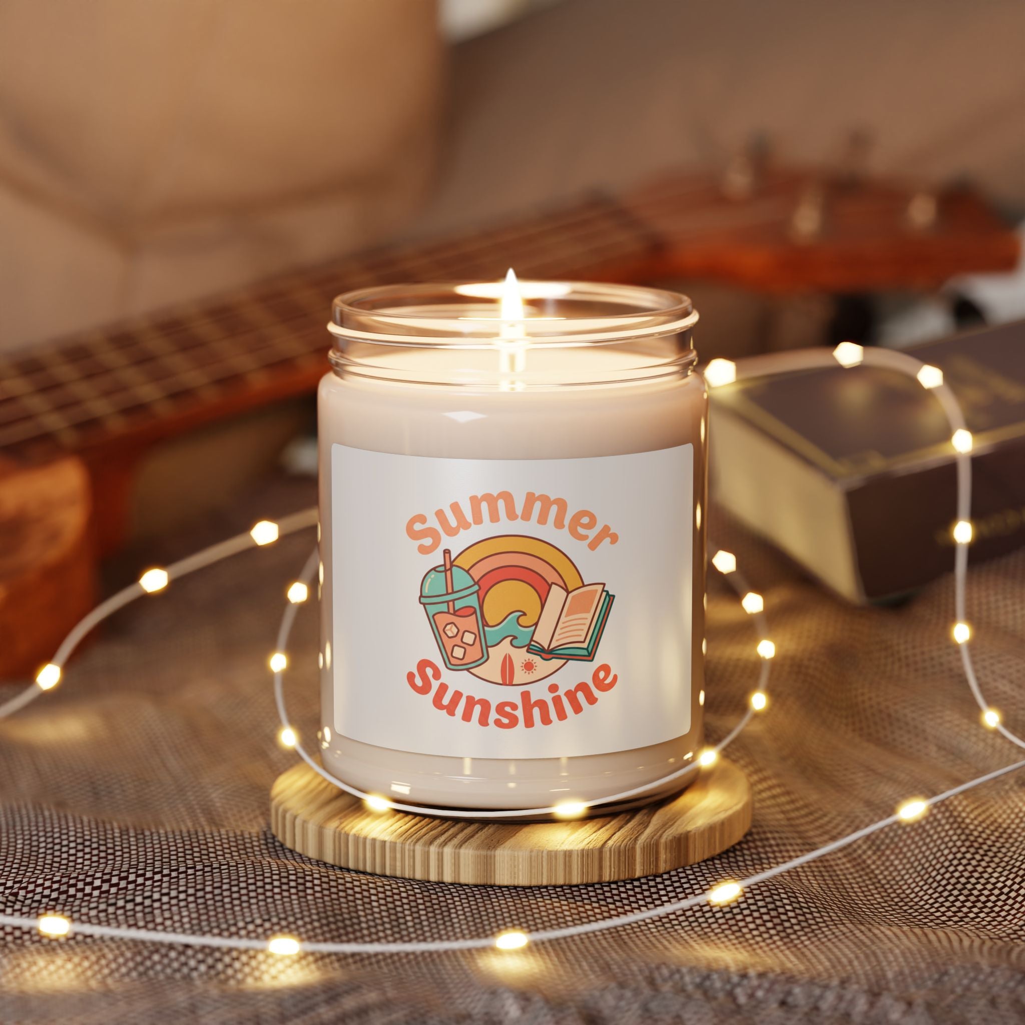 Summer Sunshine Candle | Scented Soy Candle, Coastal Vibes, Retro Pastel