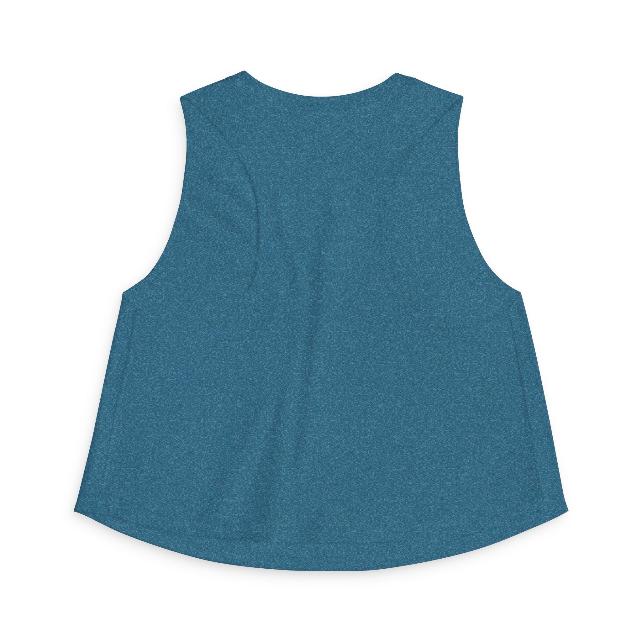 Overstimulated But Trying Tank Top — Women's White Cropped Muscle Tee