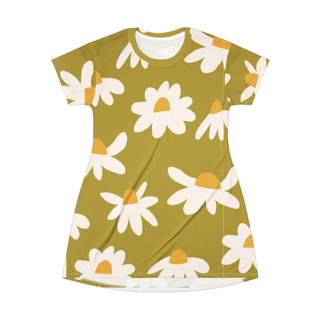 All-Over Print T-Shirt Dress — Relaxed Everyday Dress