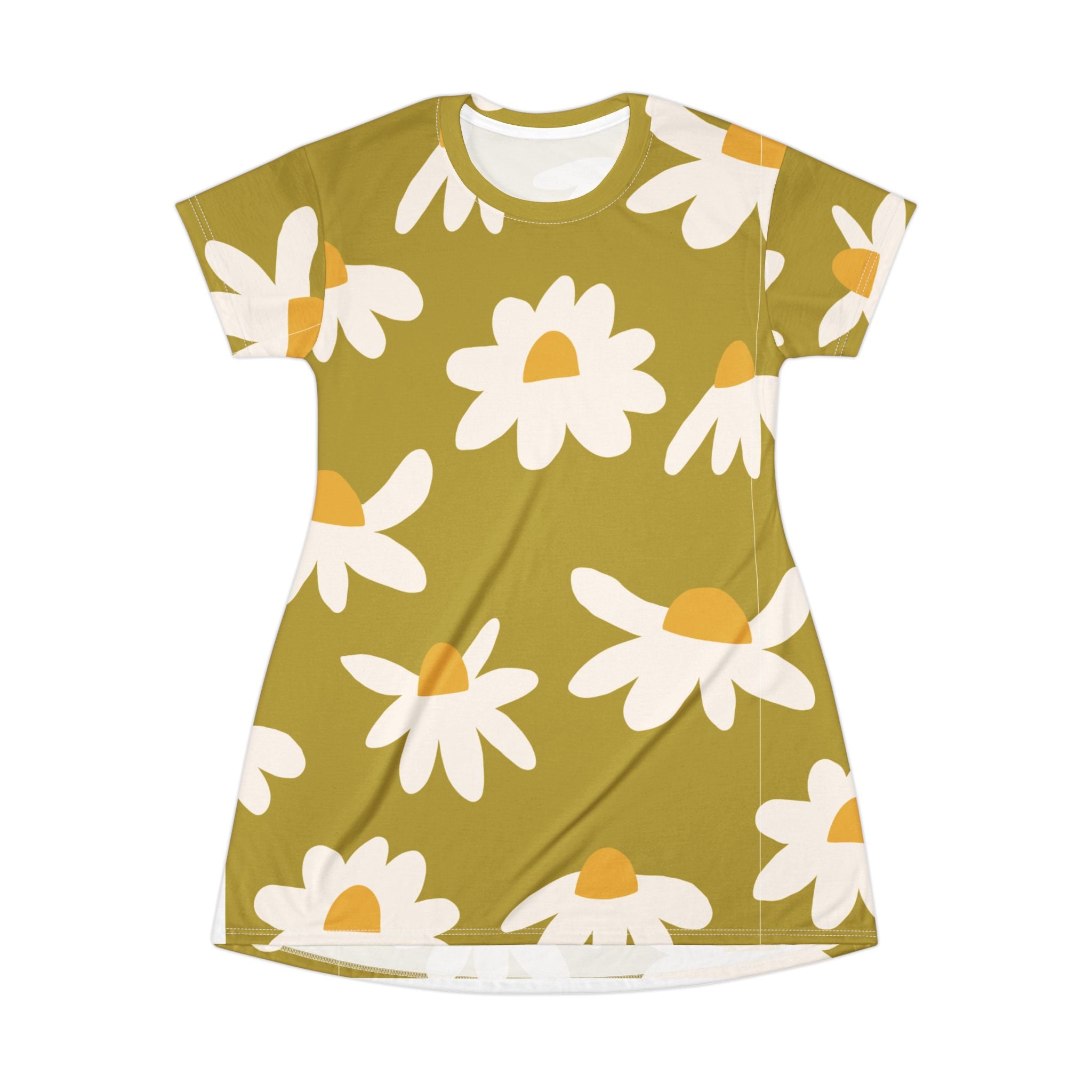 All-Over Print T-Shirt Dress — Relaxed Everyday Dress