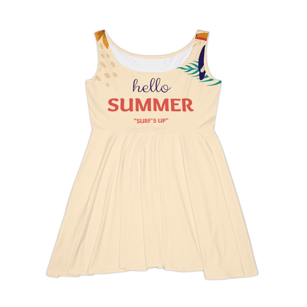 Hello Summer Floral Skater Dress — Tropical Flamingo Print