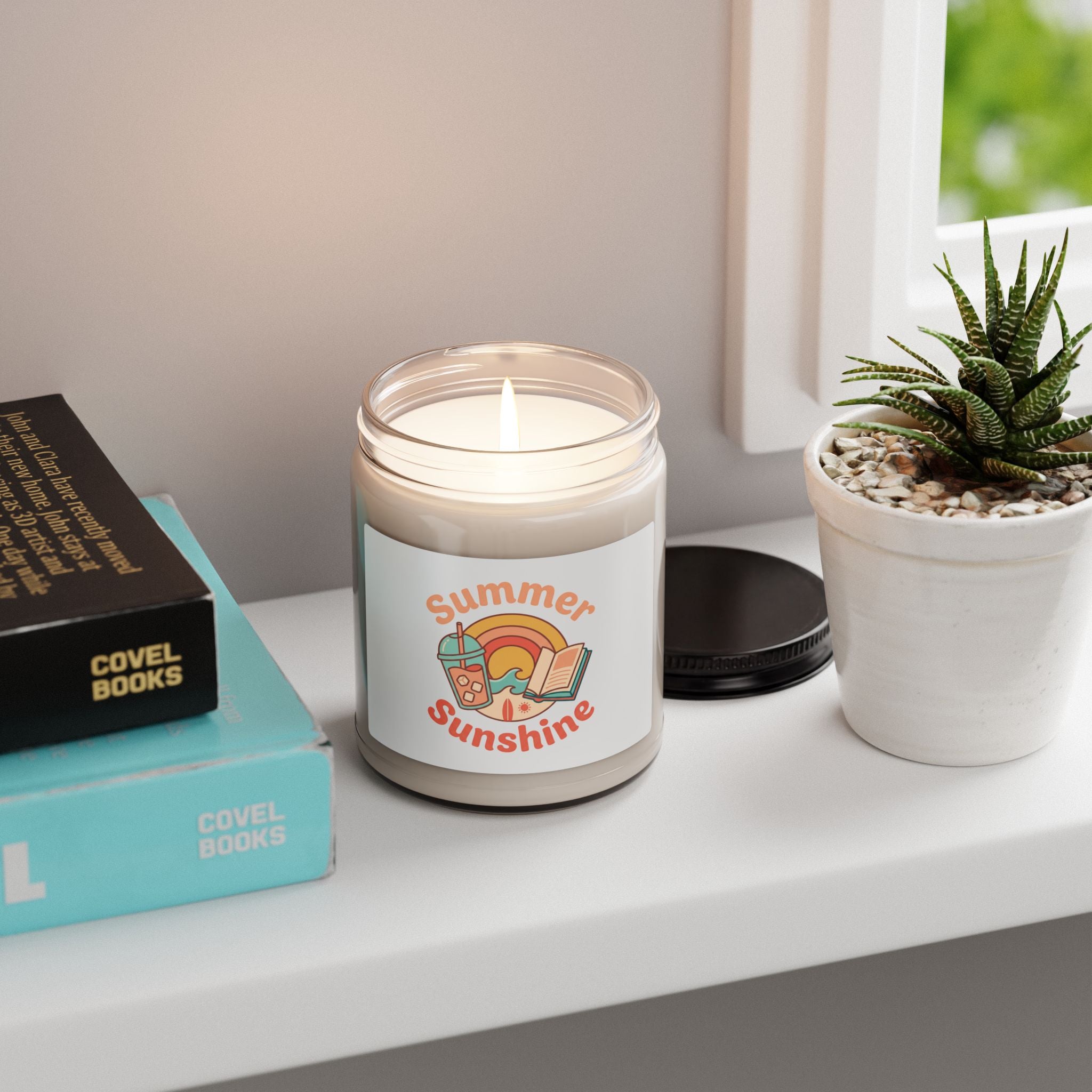 Summer Sunshine Candle | Scented Soy Candle, Coastal Vibes, Retro Pastel