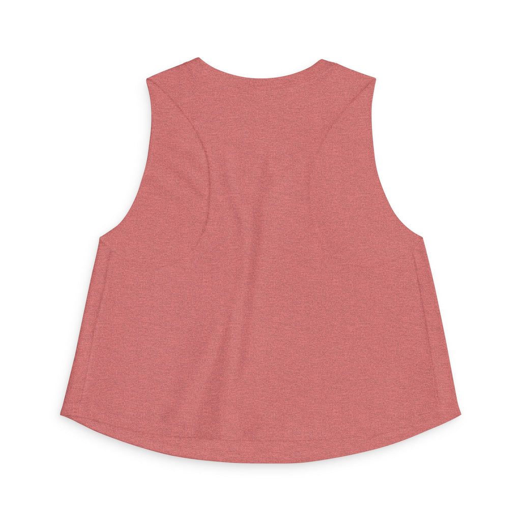 Overstimulated But Trying Tank Top — Women's White Cropped Muscle Tee