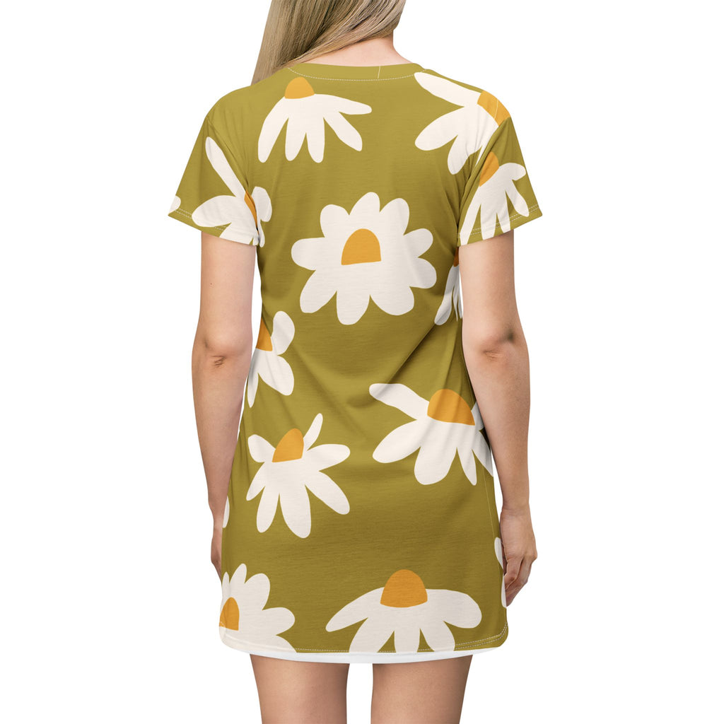All-Over Print T-Shirt Dress — Relaxed Everyday Dress