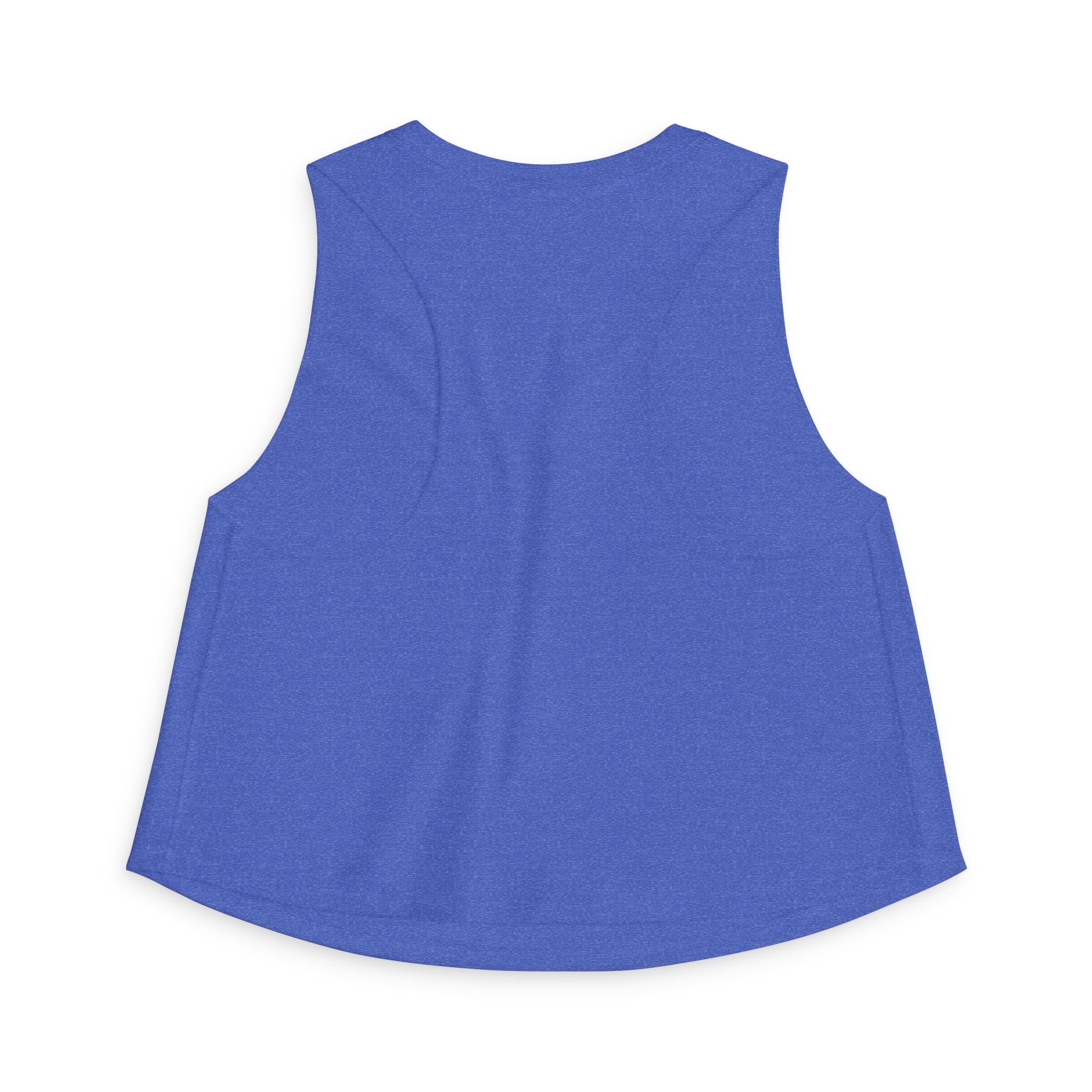Overstimulated But Trying Tank Top — Women's White Cropped Muscle Tee